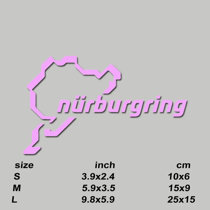 MAP "nurburgring" stickers,High Quality And Durable Automobiles Exterior Accessories Self-adhesive Decals (ONLINE ORDER ONLY)