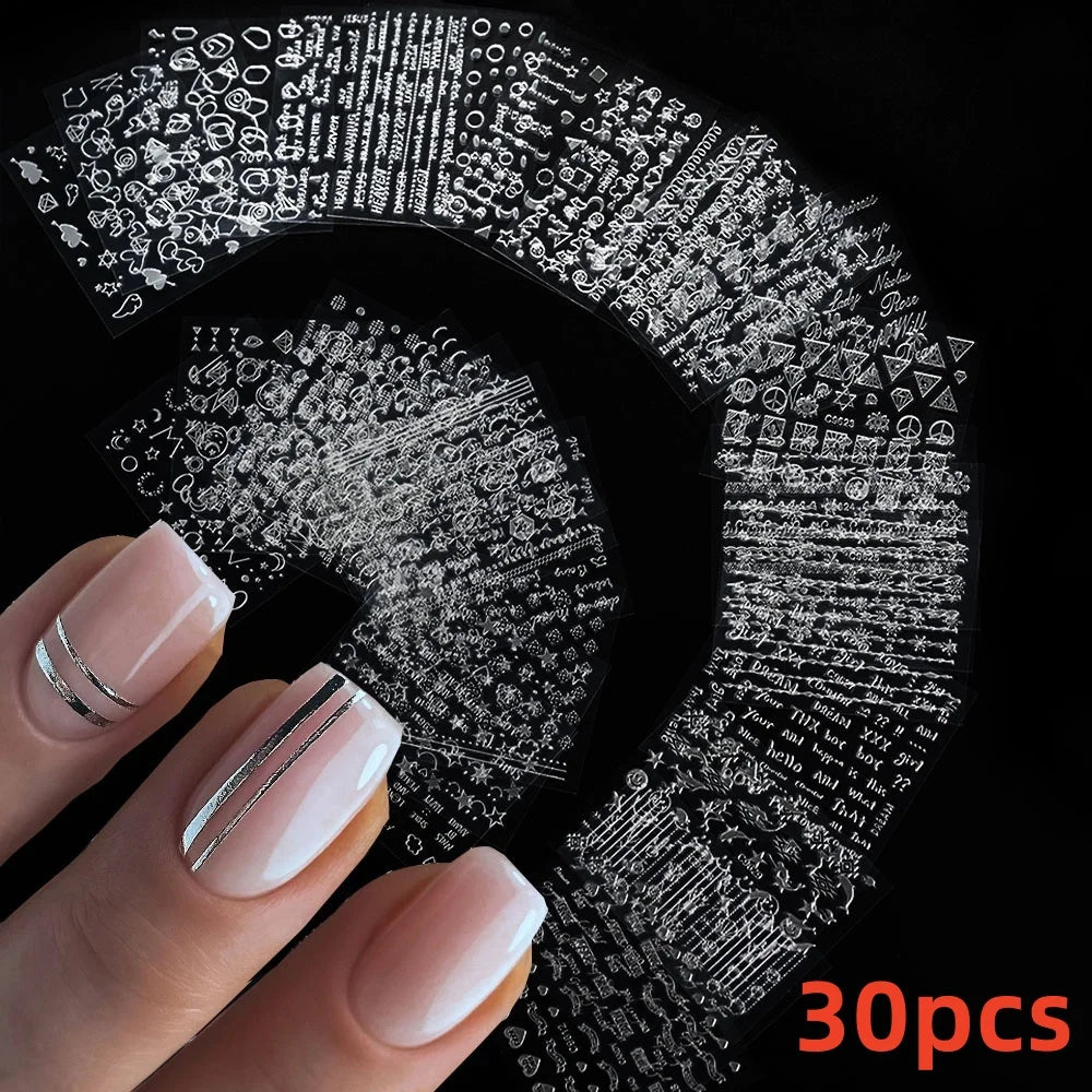 30pcs 3D Daisy Design Nail Art Sticker Set Acrylic Sanding Colorful Floral Decals Self-Adhesive Nail Art Supplies DIY Manicure * (ONLINE ORDER ONLY)