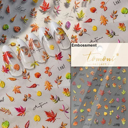 Autumn Fall Sunflower Rabbit Leaves Crane Rose Sun Mountain Hill Produce Good Harvests Cookie Nail Art Sticker Decoration Decals (ONLINE ORDER ONLY)