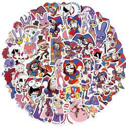 56pcs Cartoon Digital Circus Series Graffiti Stickers Suitable for Laptop Helmet Desktop Decoration DIY Sticker Toys (ONLINE ORDER ONLY)