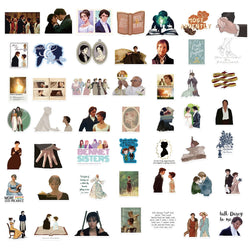 50pcs Pride And Prejudice Stickers TV Show Classic Movie Decals For Laptop Scrapbook Water Bottle Phone Bike Helmet Sticker (Online Order Only)