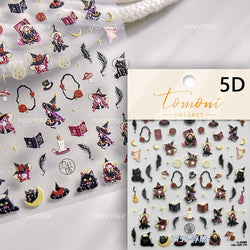 Mysterious Egyptian Cat Totem Eye Symbol Black Pharaoh Kitty Paw Sun Self Adhesive Nail Art Stickers Manicure Decals Wholesale (Online Order Only)