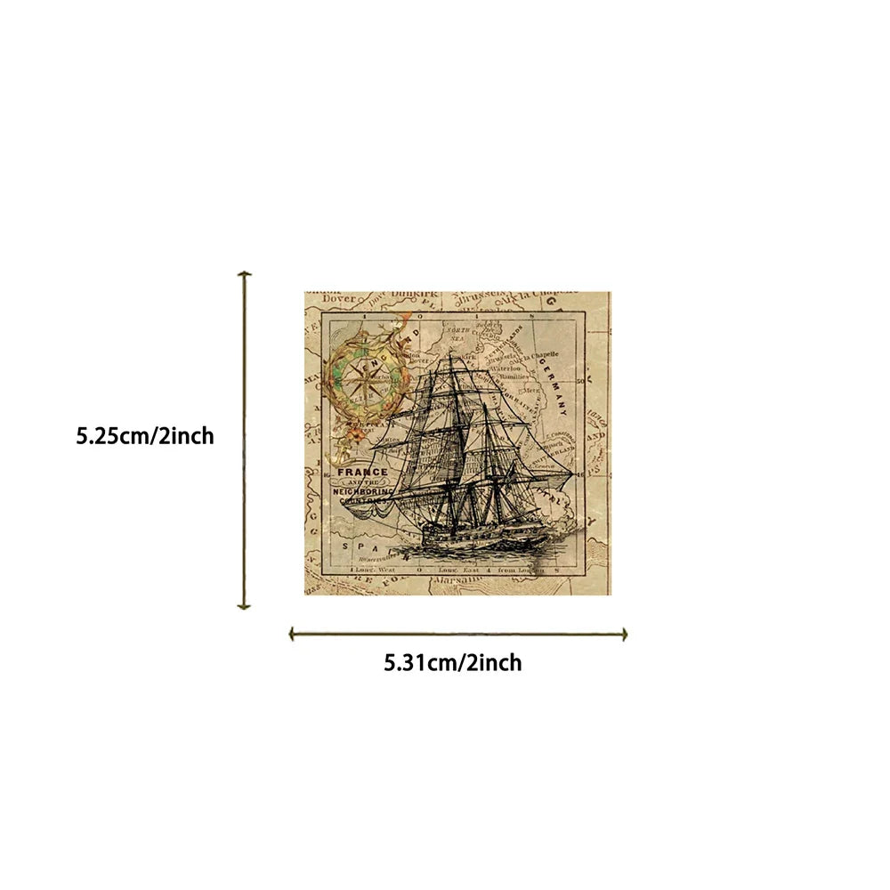 10/30/50PCS Vintage Planet World Map Sticker Graffiti PVC Waterproof Toys Suitcase Scrapbook Fridge Guitar Cup Phone Decals Gift (Online Order Only)