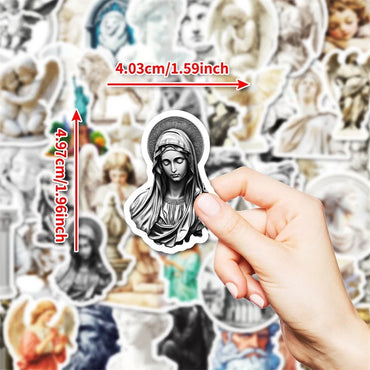 10/30/50PCS Vintage Artistic Sculpture PVC Sticker Aesthetic Stationery DIY Decoration Scrapbooking School Supplies for Kids (ONLINE ORDER ONLY)