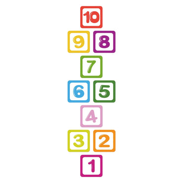Hopscotch Floor Stickers Lattice Number Game Kindergarten Children Room Cartoon Wall Stickers Waterproof (ONLINE ORDER ONLY)