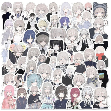 10/50pcs Cute Japan Anime Girl Stickers Kawaii Graffiti Decals Toy Phone Motorcycle Water Bottle Luggage Waterproof Car Sticker (Online Order Only)
