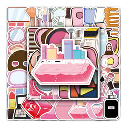 50Pcs Cute Cartoon Waterproof Vinyl Stickers for Skateboard Snowboard (Online Order Only)