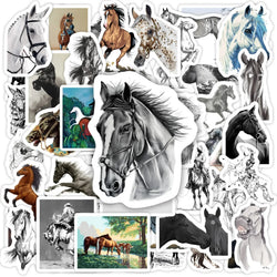 Horse Aesthetics Stickers Artwork Watercolor DIY Toy Gift Graffiti Decal for Phone Luggage Laptop Bottles Scrapbook Waterproof (ONLINE ORDER ONLY)