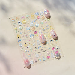 Cute Dream Catcher Net Bag Water Cup Woven Mesh Star Dreamy Bowknot Butterfly Embossed Adhesive Nail Art Sticker Manicure Decal (ONLINE ORDER ONLY)
