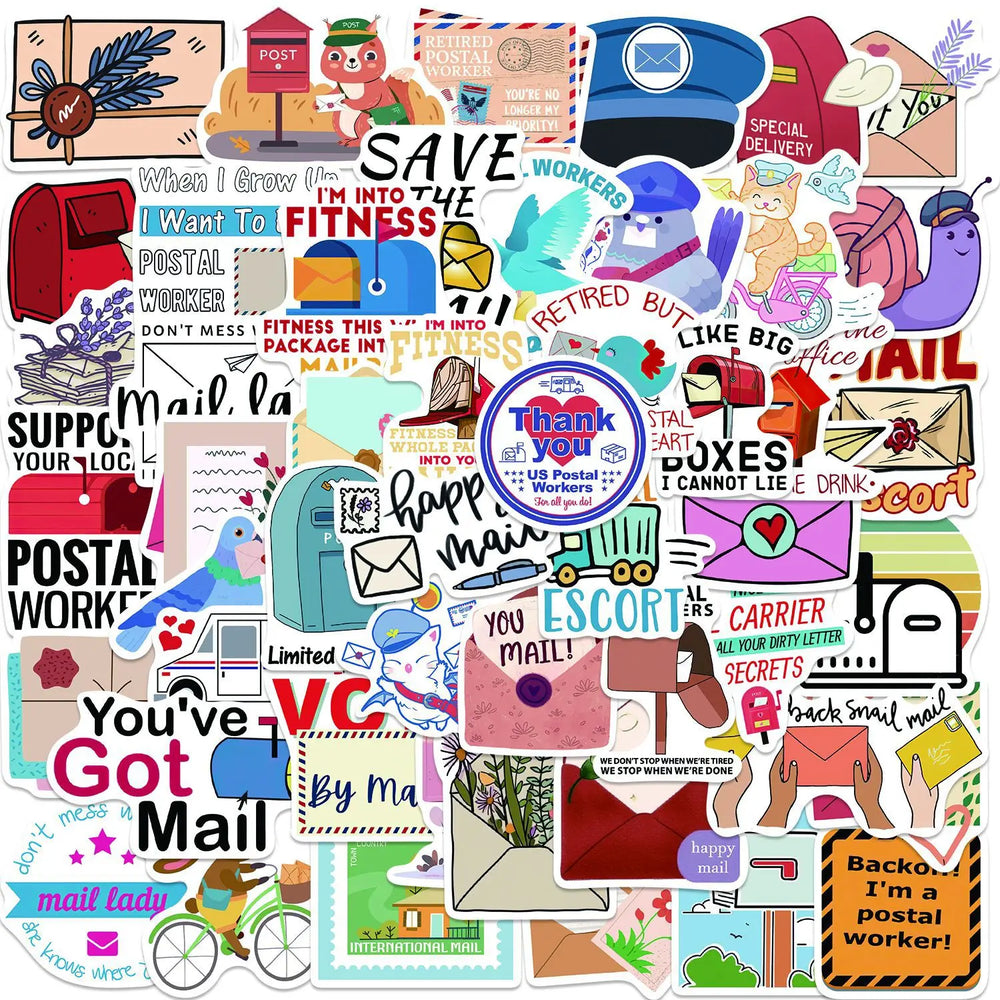 Postman Graffiti Stickers Decal Pack: Laptop, Motorcycle, Luggage, Snowboard, Fridge, Car (ONLINE ORDER ONLY)