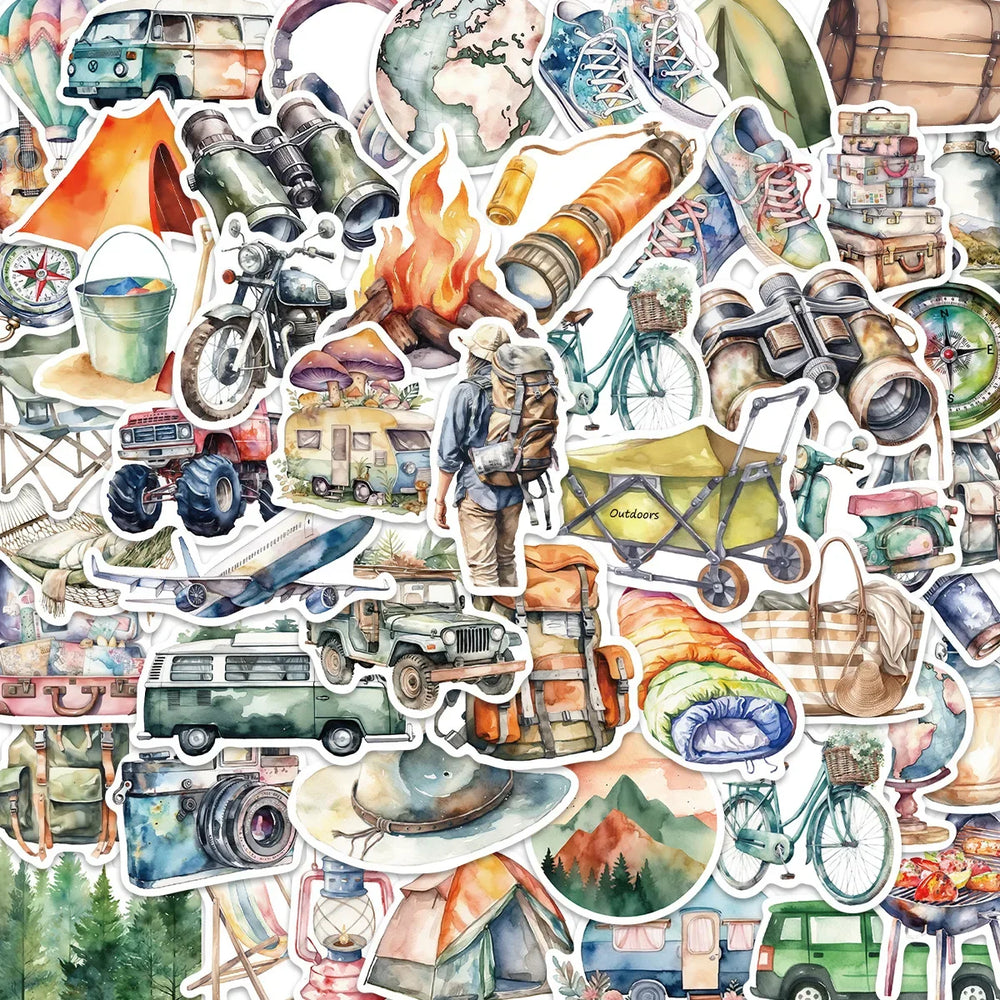 50pcs Outdoor Travel Graffiti Stickers for DIY Decoration (Online Order Only)