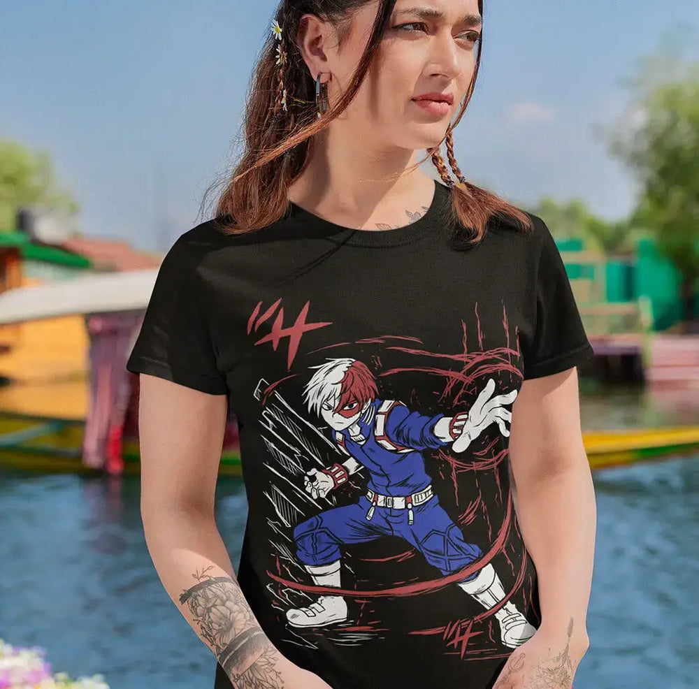 Todoroki T-shirt: Dabi & Toya My Hero Academia Black Tee (ONLINE ORDER ONLY)