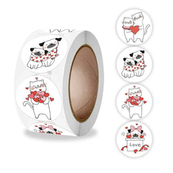 50-500pcs Cute Cartoon Heart Stickers for Valentine's Day Baking Packaging Sticker Envelope Seals Love Decorative Stickers Gift (ONLINE ORDER ONLY)