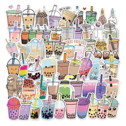 Pearl Milk Tea Drink Cup Stickers for DIY Scrapbook, Suitcase, Water Bottle, Phone, Laptop, Guitar (10/25/50pcs) (ONLINE ORDER ONLY)