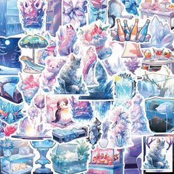 Cute Ice World Aesthetic Stickers Cartoon Decals for Laptop, Notebook, Phone, Kid Toy (10/30/50PCS) (ONLINE ORDER ONLY)