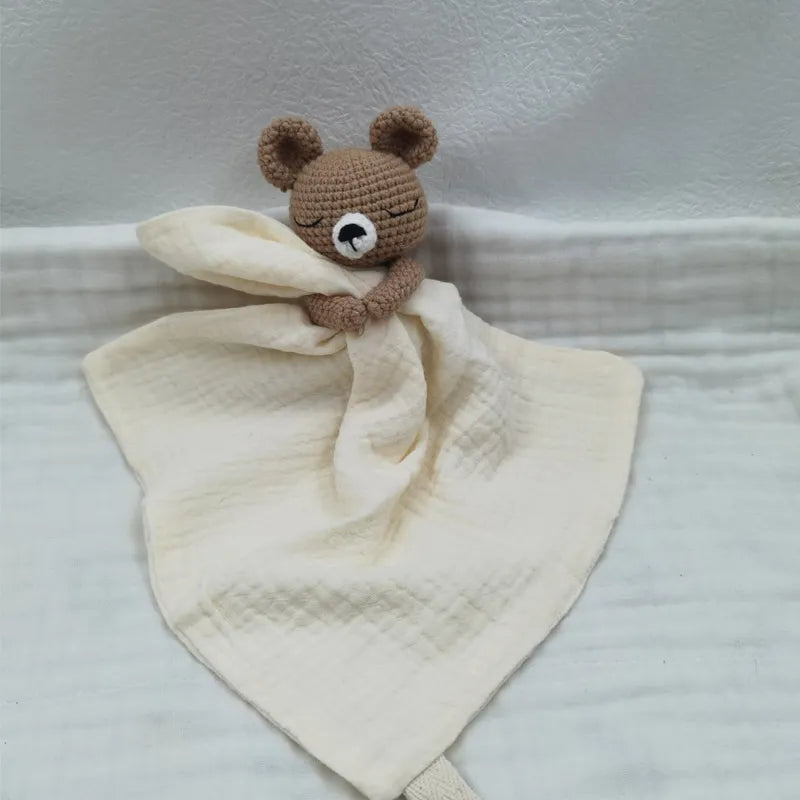 Baby Bib with Sleeping Animals Rattle (ONLINE ORDER ONLY)