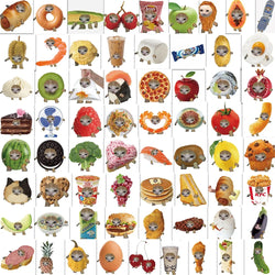 10/30/69PCS Funny Meme Cat And Food Cute Stickers Graffiti DIY Toys Luggage Laptop Skateboard Suitcase Phone Car Sticker Decals (ONLINE ORDER ONLY)