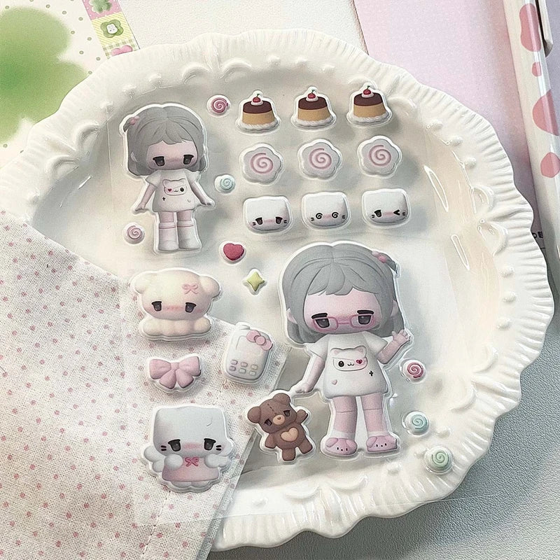 Ins Cute Model Bubble Sticker for Phone Camera Luggage Journal Sticker Kawaii Decoration Sticker Gift (ONLINE ORDER ONLY)