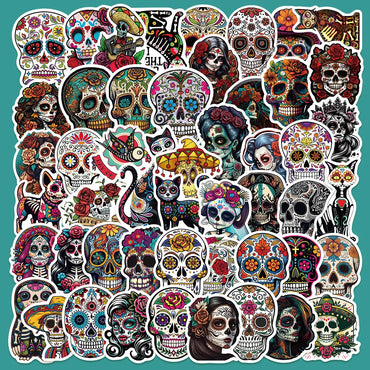 50pcs Horror Undead Graffiti Stickers for Helmet, Wall, DIY Decoration (ONLINE ORDER ONLY)