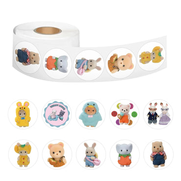 100-500pcs Cute Cartoon Animal Reward Stickers Funny Stationery Decals for Kids Toy DIY Phone Bottle Notebook Sealing Sticker (ONLINE ORDER ONLY)