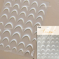 Golden Ink Brush Hot Stamping Irregular Lines Texture Sensation Moon Advanced Feeling Adhesive Nail Art Sticker Manicure Decals (Online Order Only)