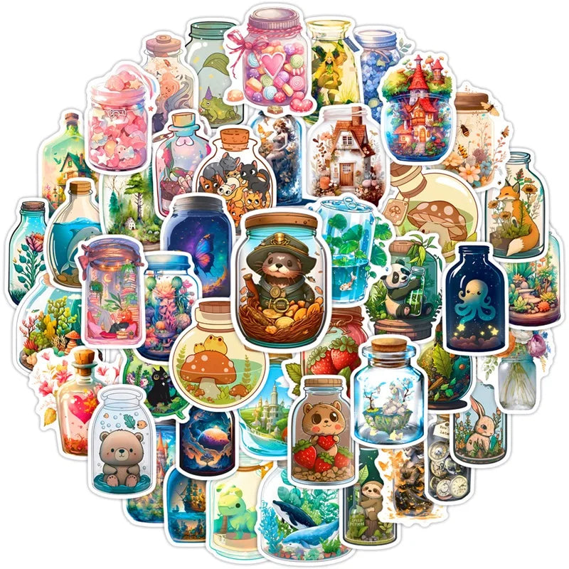 10/30/50PCS Cartoon World Children's PVC Sticker Aesthetic Decoration Scrapbooking Korean Stationery School Supplies for Kids (ONLINE ORDER ONLY)