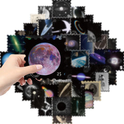 50PCS Cool Mysterious Universe Planet Stickers Graffiti Decals Waterproof Motorcycle Luggage Guitar Skateboard Kid Sticker Toy﻿ (ONLINE ORDER ONLY)