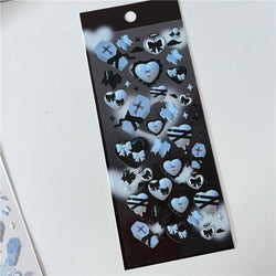 Asia Sweet Style 3D Love Heart Stickers Hand Account Idol Card DIY Material Decorative Sticker Personalized Kawaii Stationery (ONLINE ORDER ONLY)