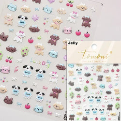 Lovely Dog Puppy Dream Heart Flower Star Pizza Food Sugar Skewers Strawberry Desserts Adhesive Nail Art Stickers Manicure Decals (Online Order Only)