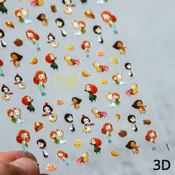 Chinese Black Red Lucky Carp Fish 3D Self Adhesive Nail Art Stickers 5D Soft Relief Nail Phone Decals Goldfish Beach Sea Summer (ONLINE ORDER ONLY)