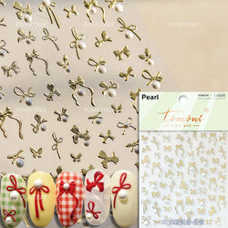 Lace Bowknot Hollow Out Fabric Art Fragmentation Sensation Petal Embossed Hottie Adhesive Nail Art Sticker Chic Manicure Decals (ONLINE ORDER ONLY)