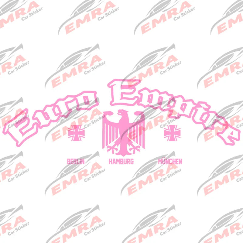 Text Euro Empire for Car Sticker Windshield Banner Rear Window Decoration External Accessories Waterproof Pvc Vinyl Decals (ONLINE ORDER ONLY)