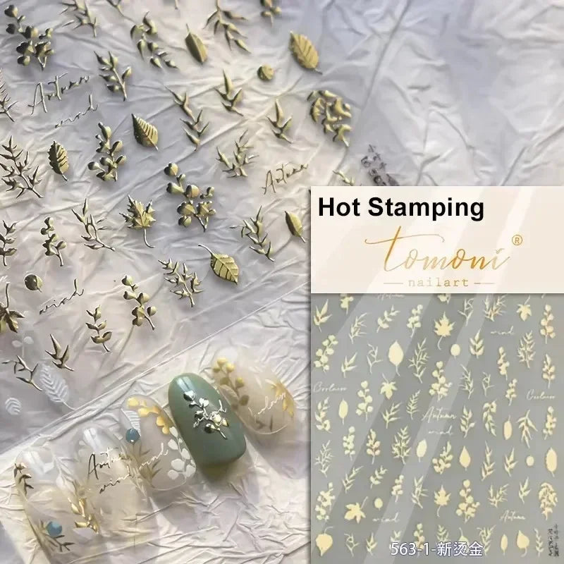 Charming Sunflower Rabbit Pumpkin Squirrel Pinecone Deciduous Produce Good Harvests Cookie Nail Art Sticker Decoration Decals (ONLINE ORDER ONLY)