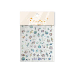 Shiny Colourful Marine Shell Starfish Ocean Elements Star Water Bubbles Star Conch Underwater Nail Art Stickers Manicure Decals (ONLINE ORDER ONLY)