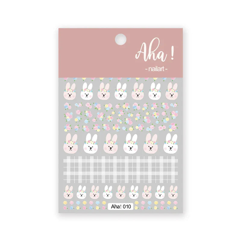 Japanese Style Little Daisy 3D Nail Stickers Summer White Florals Petals Flowers Back Glue Decals Cute Five Petals Manicure Tips (ONLINE ORDER ONLY)