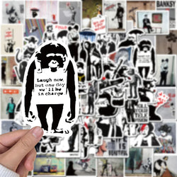 50Pcs Banksy Stickers banksy art graffiti Stickers for DIY Luggage Laptop Skateboard Motorcycle Bicycle Sticker (ONLINE ORDER ONLY)