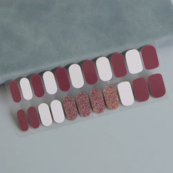 22finger Flash Sequin Nail Polish Gel Film ins Wind Waterproof Lasting Nail Sticker (ONLINE ORDER ONLY)