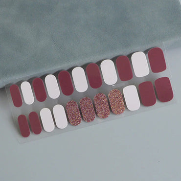 22finger Flash Sequin Nail Polish Gel Film ins Wind Waterproof Lasting Nail Sticker (ONLINE ORDER ONLY)