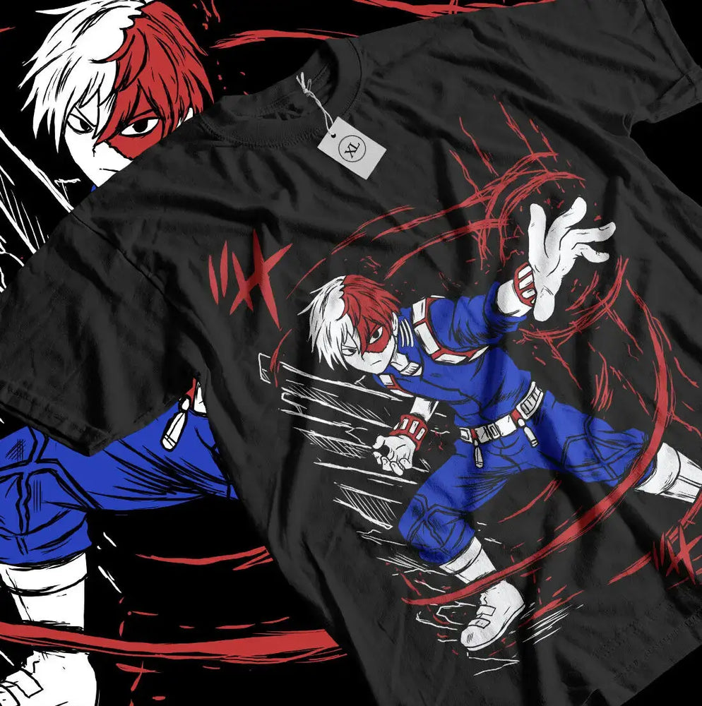 Todoroki T-shirt: Dabi & Toya My Hero Academia Black Tee (ONLINE ORDER ONLY)