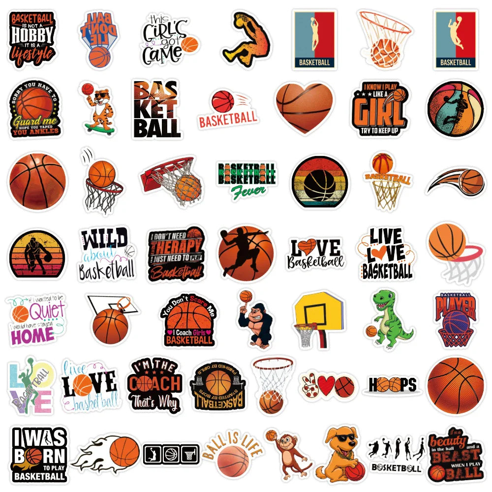 10/30/50PCS New Love Basketball Graffiti Stickers Waterproof Luggage Notebook Skateboard Refrigerator Stickers Wholesale (ONLINE ORDER ONLY)