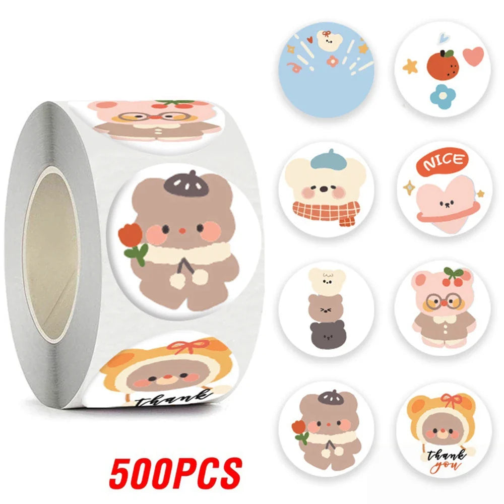 100-500pcs New Astronaut Reward Stickers Cute Animal Sticker for Kid Classic Toy Gift Decor School Teacher Encouragement Sticker (Online Order Only)