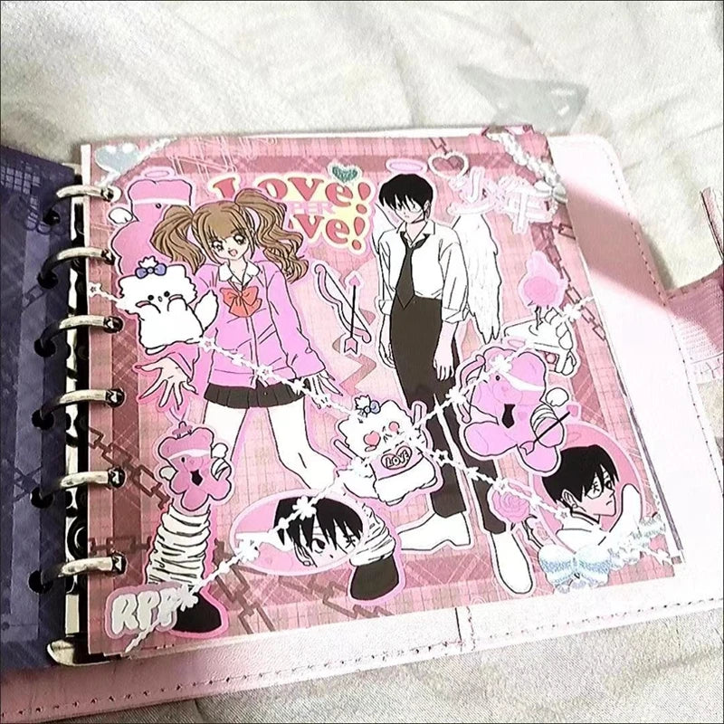 Korean Ins Cute Retro Girl Sticker Planner Scrapbooking DIY Album Decoration Sticker Aesthetic Personalized Kawaii Stationery (ONLINE ORDER ONLY)