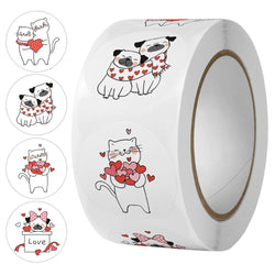 50-500Pcs Round Cute Cartoon Thank You Label Stickers Used for Shipping and Mailing Box Seal Labels Decorative Gifts Stickers (ONLINE ORDER ONLY)
