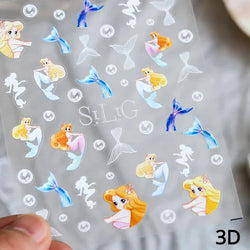 Chinese Black Red Lucky Carp Fish 3D Self Adhesive Nail Art Stickers 5D Soft Relief Nail Phone Decals Goldfish Beach Sea Summer (ONLINE ORDER ONLY)