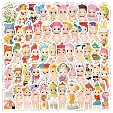10/30/50/100PCS Kawaii Sunny Angel Stickers Character Goods Cartoon Decals Toys DIY Notebook Stationery Phone Bike Kids Gifts (ONLINE ORDER ONLY)