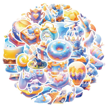 3D Cartoon Aesthetic Stickers Kawaii Decals for Kids Laptop Phone Notebook Guitar (ONLINE ORDER ONLY)