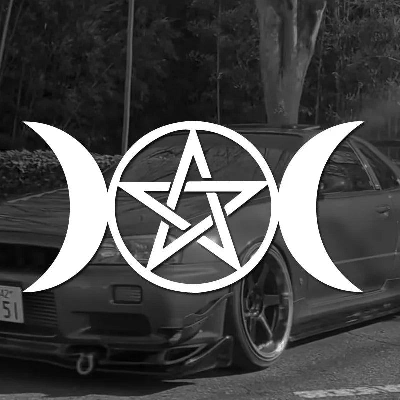 Wiccan Double Moon Goddess STICKERs，Perfect for Automobiles, Motorcycles, Trucks & Laptops! (ONLINE ORDER ONLY)