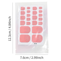 110Tips 3D Full Cover Gradient Toenail Stickers Multi Color Self Adhesive Slider No Need UV Lamp Cured Press On Toe Nail Decals* (ONLINE ORDER ONLY)