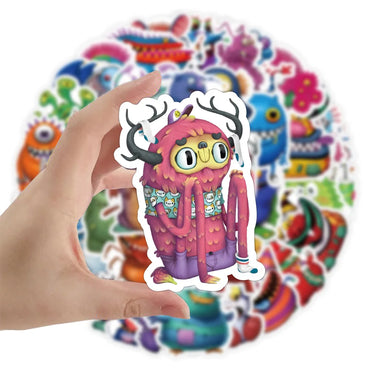 10/50Pcs Little Monster Stickers For Notebooks Stationery Kscraft Vintage Cute Sticker Craft Supplies Scrapbooking Material (Online Order Only)