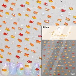 Fireworks Bloom Romantic Starry Sky Goldfish Metallics Color Gradient Self Adhesive Nail Art Stickers Halo Dyeing Manicure Decal (ONLINE ORDER ONLY)